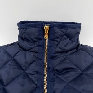 Southern Tide Quilted Navy Blue Vest Women Size Small Full Zip Puffer Gilet